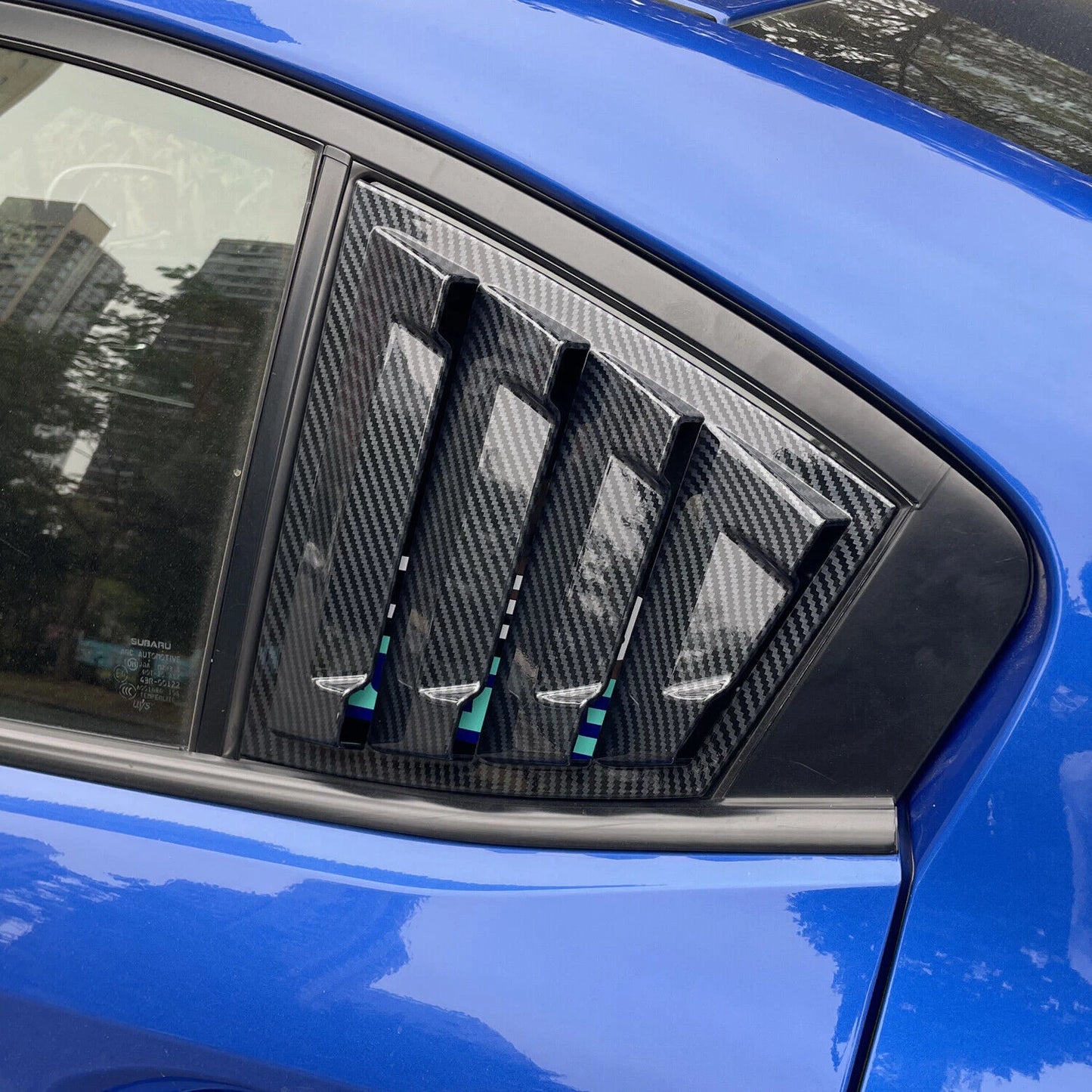 2 x Exterior Rear Window Louver Shutter Cover for Subaru WRX/WRX STI (2015–2021)