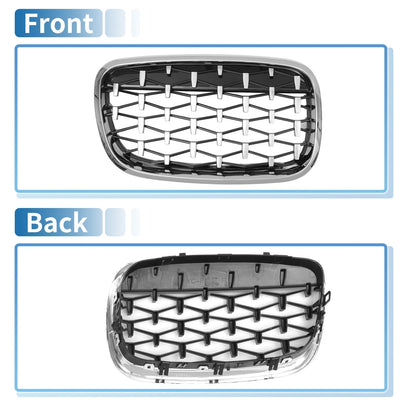 Front Hood Bumper Grille for BMW X5 X6 (2007-2013) - 1 Pair