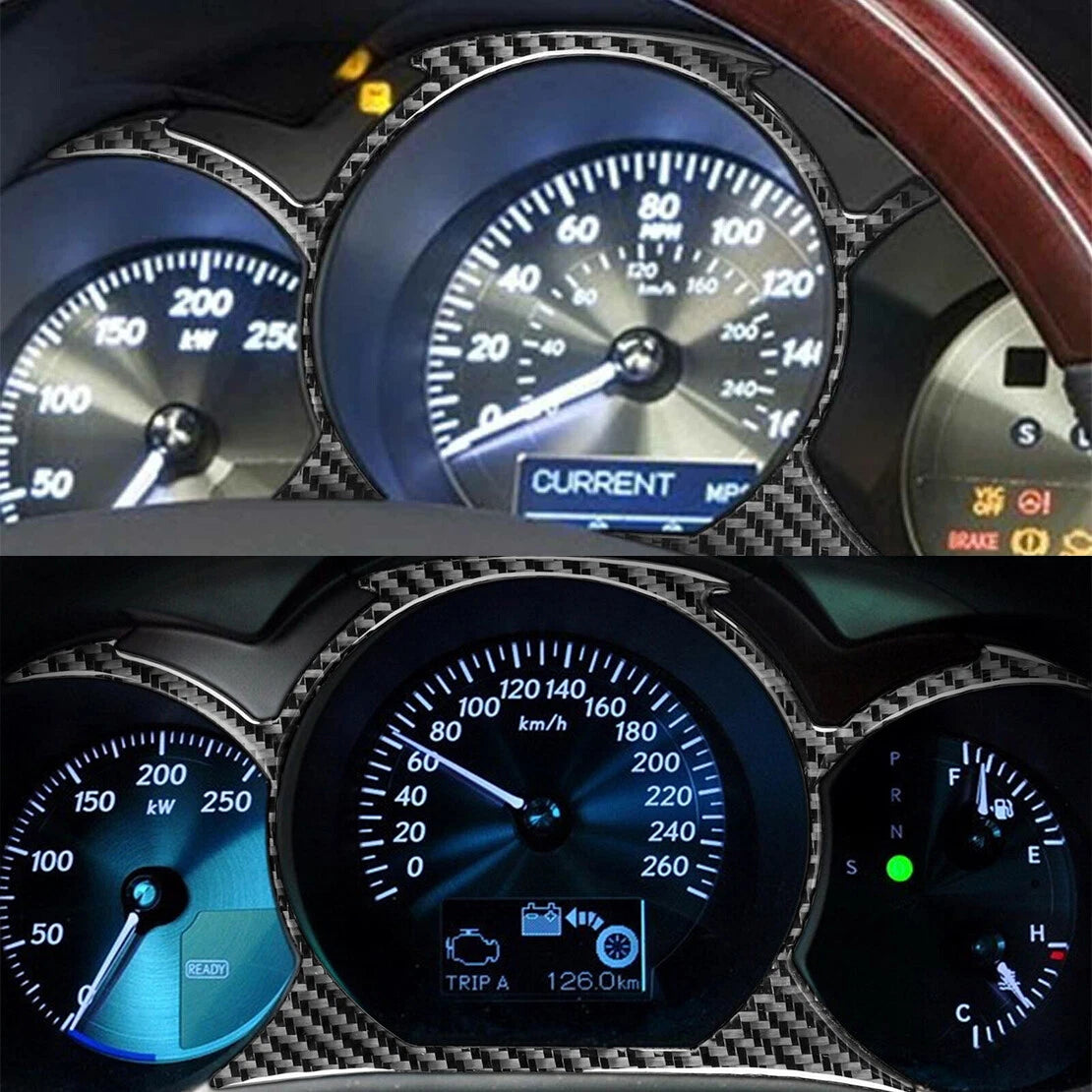 Carbon Fiber Speedometer Cover Trim for Lexus GS300, GS430 (2006-2011)