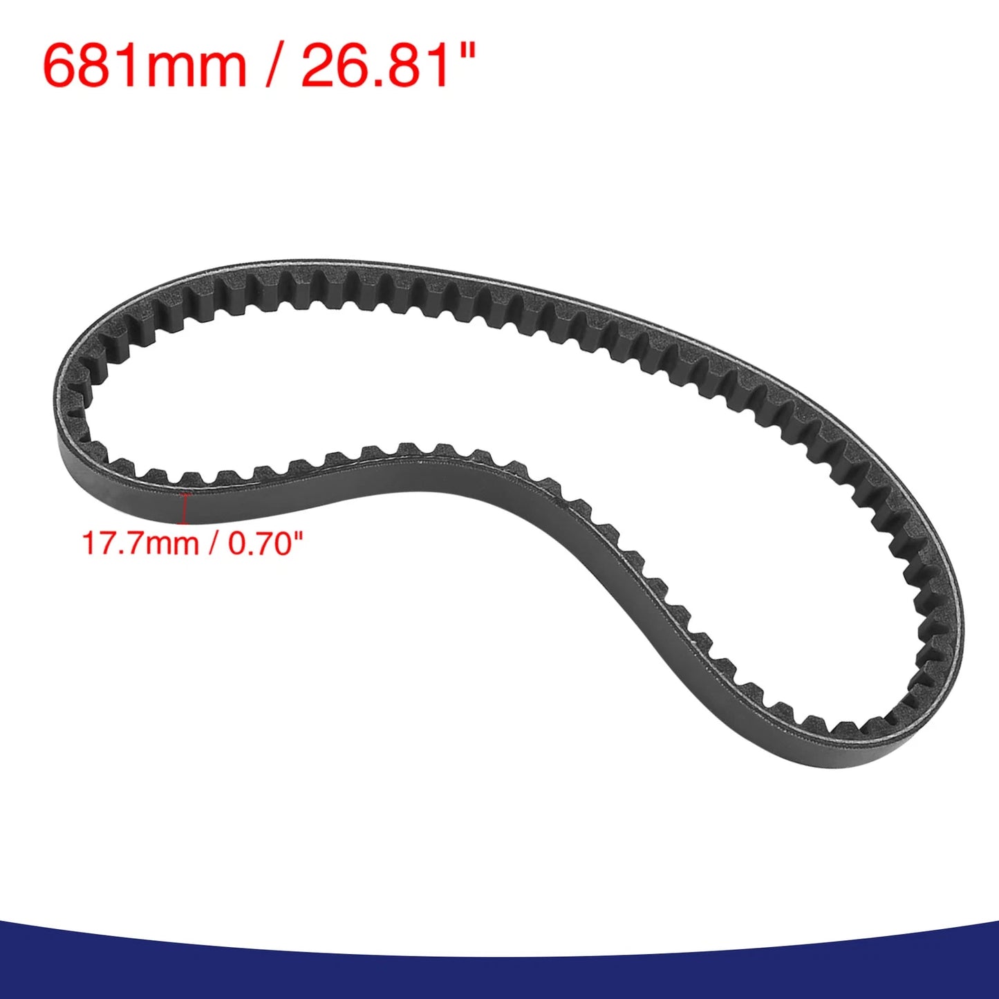 Black Folded Rubber Motorcycle Transmission Driving Belt for Motorcycle