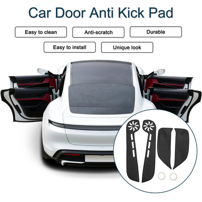 Car Door Anti Kick Pad Sticker Protector for Honda Civic (2000-2009) Black