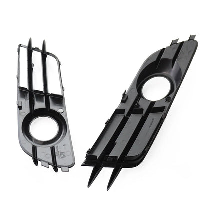 2 x Front Bumper Fog Light Grille Covers for Audi A6 C7 (2012-2015)