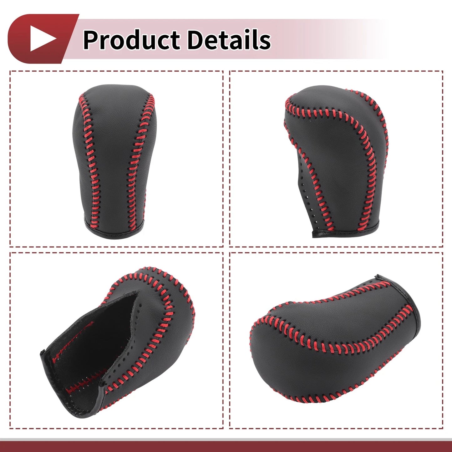 Car Gear Shift Knob Cover for Mazda CX-5 (2013-2014) Black Red