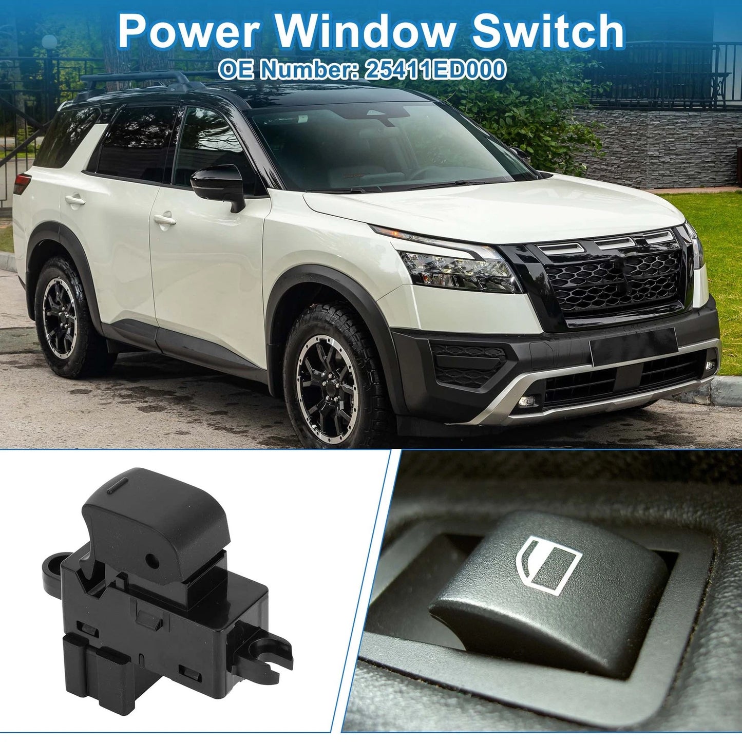 Power Window Switch for Nissan Pathfinder Rogue Versa (2005-2023)