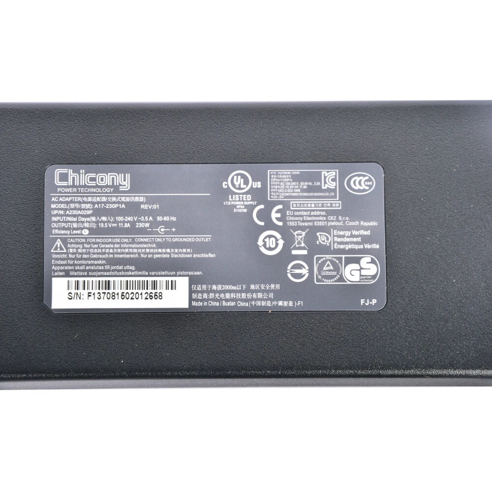 Chicony 19.5V 11.8A 230W Charger for Clevo GigaByte