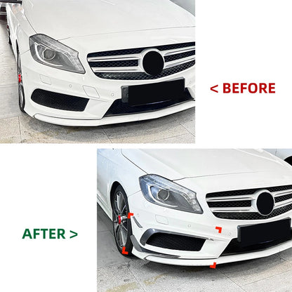 Front Bumper Side Canards Splitters for Mercedes-Benz A-Class (2013–2015)