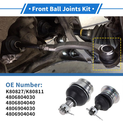 4 x Front Upper & Lower Ball Joints for Toyota Tacoma (2005–2021)