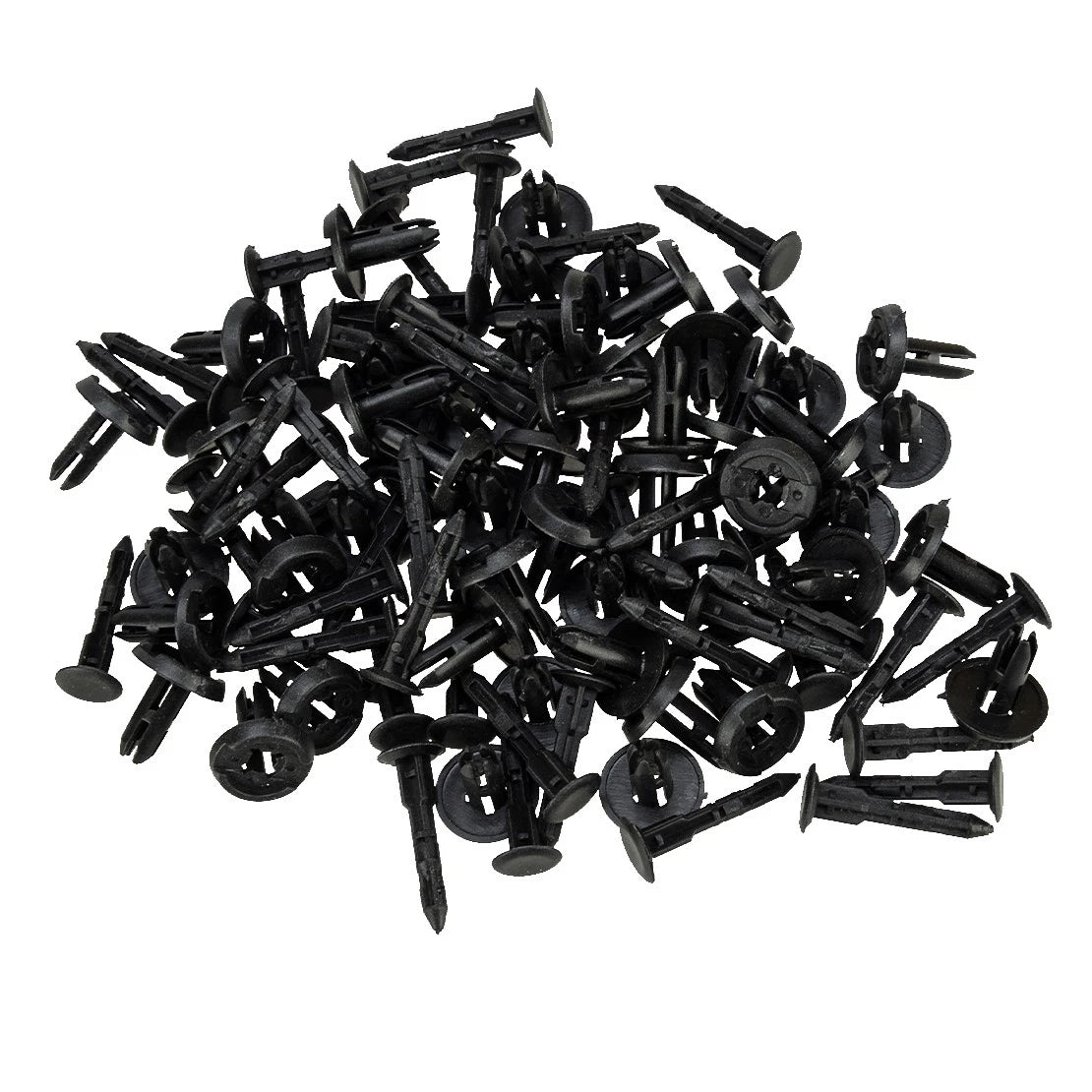 100pcs 6mm Car Bumper Hood Clips Rivets Retainers Fasteners Nylon