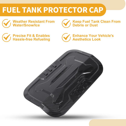 Fuel Tank Door Cap for Toyota Prado 2024-2025 Carbon Fiber Adhesive Type