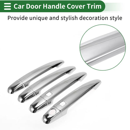 Silver Tone Door Handle Cover Trim for Toyota Highlander (2008-2013)