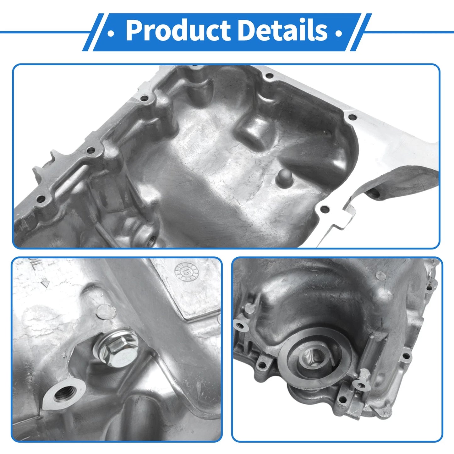 Engine Oil Pan for Honda Civic 2006-2011 - 1 x Steel Silver Tone