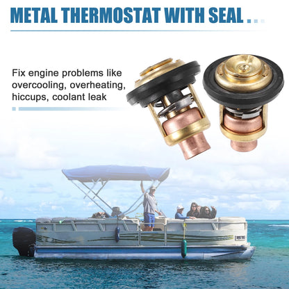 2 x Marine Thermostat Kit for Mercury Marine V-6 135-150 175 200HP 143 Degree