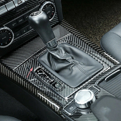 Carbon Fiber Gear Shift Panel Cover for Mercedes C Class W204 (2007-2013)