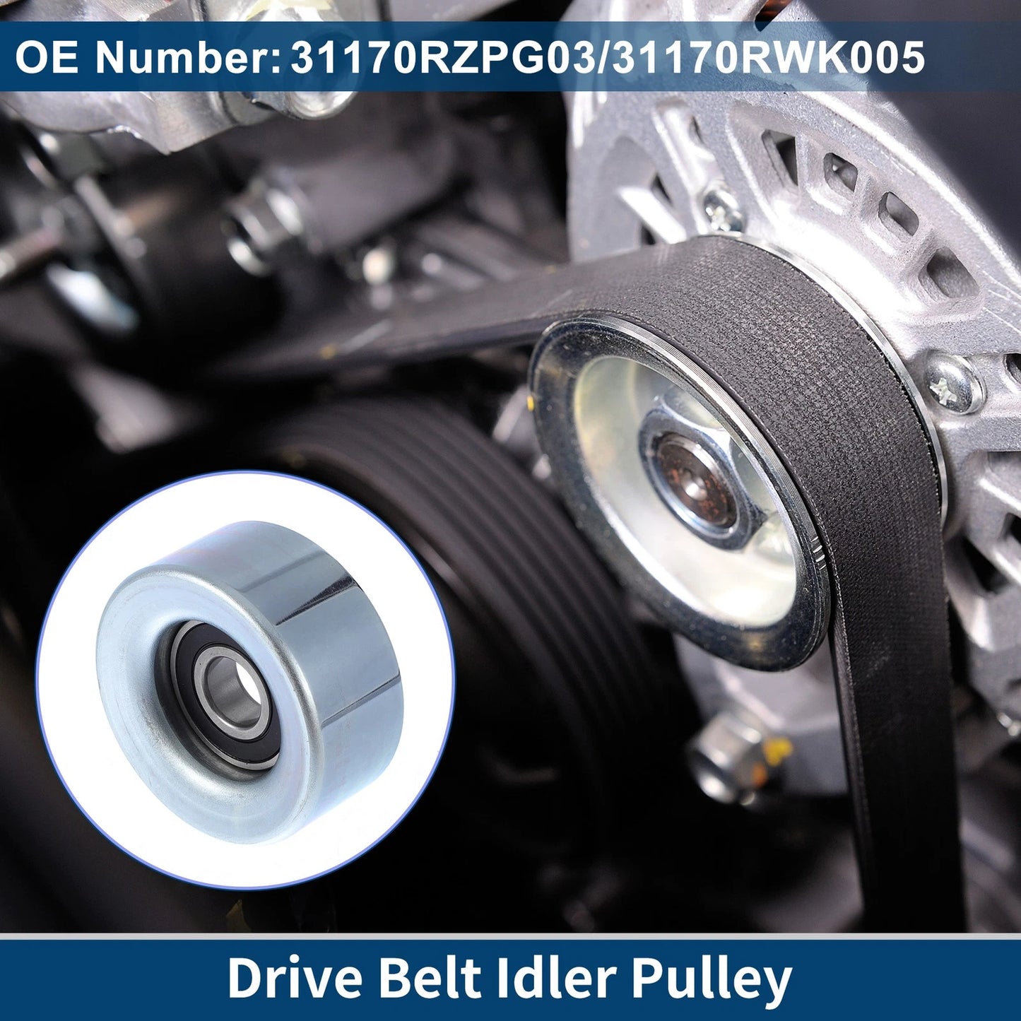 Drive Belt Idler Pulley for Honda Civic (2007-2011) 1 Pc