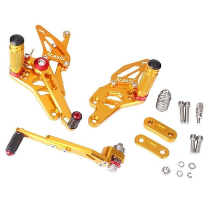 Adjustable Rearset Footpegs for Suzuki GSXR1000 (2009-2016) Gold