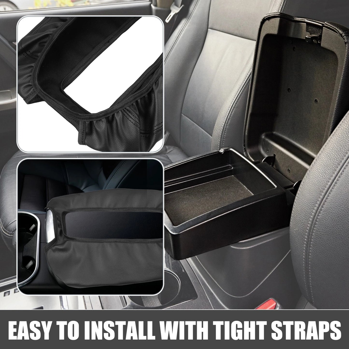 Center Console Cover Pad for Chevy Silverado 1500 1500HD Black (2007-2014)