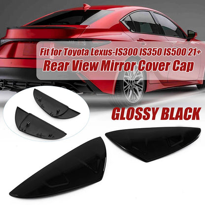 2 x Gloss Black Replacement Mirror Cover Caps for Lexus IS ES RC LS (2021-2023)