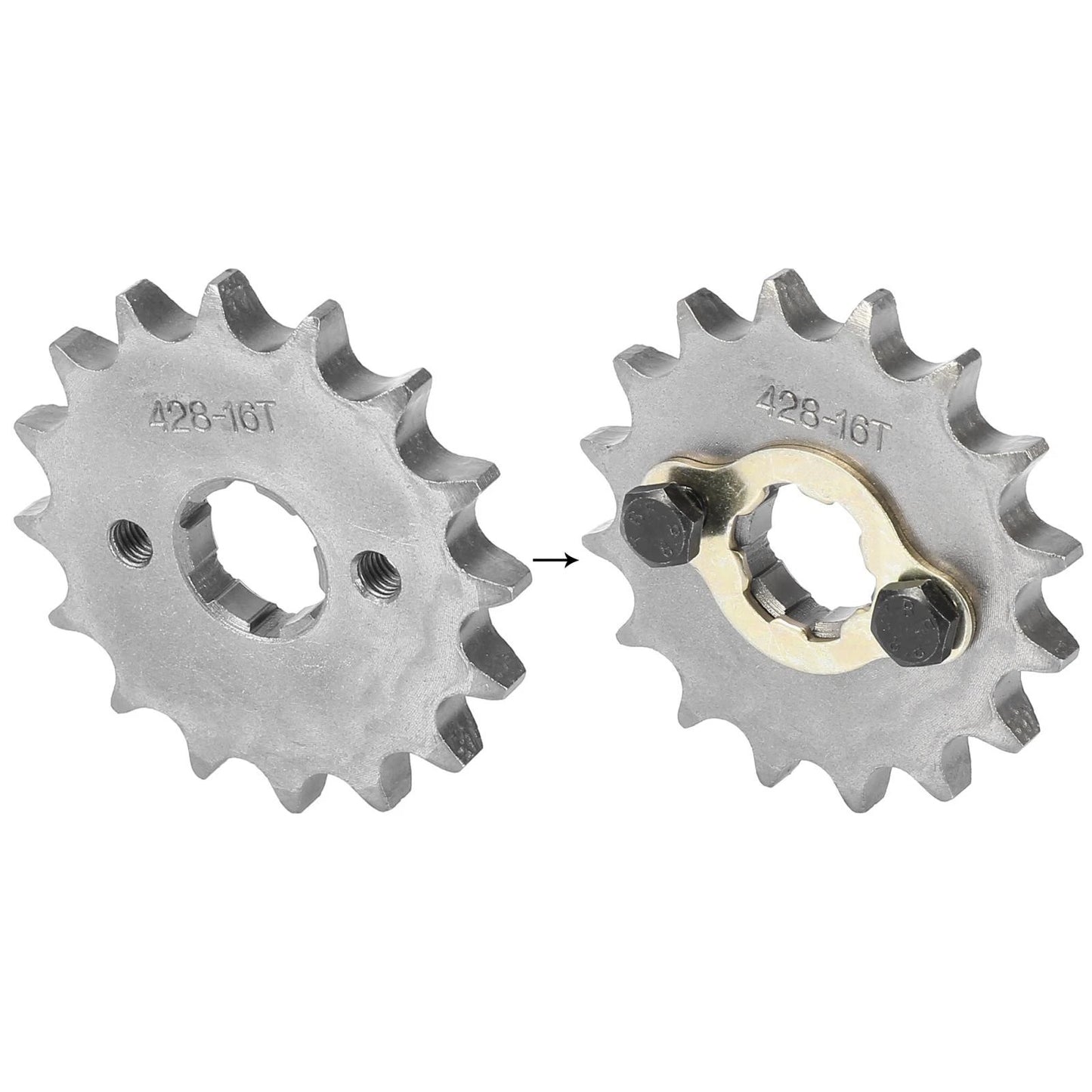 16T 20mm Front Engine Sprocket Titanium Tone for Motorcycle ATV UTV