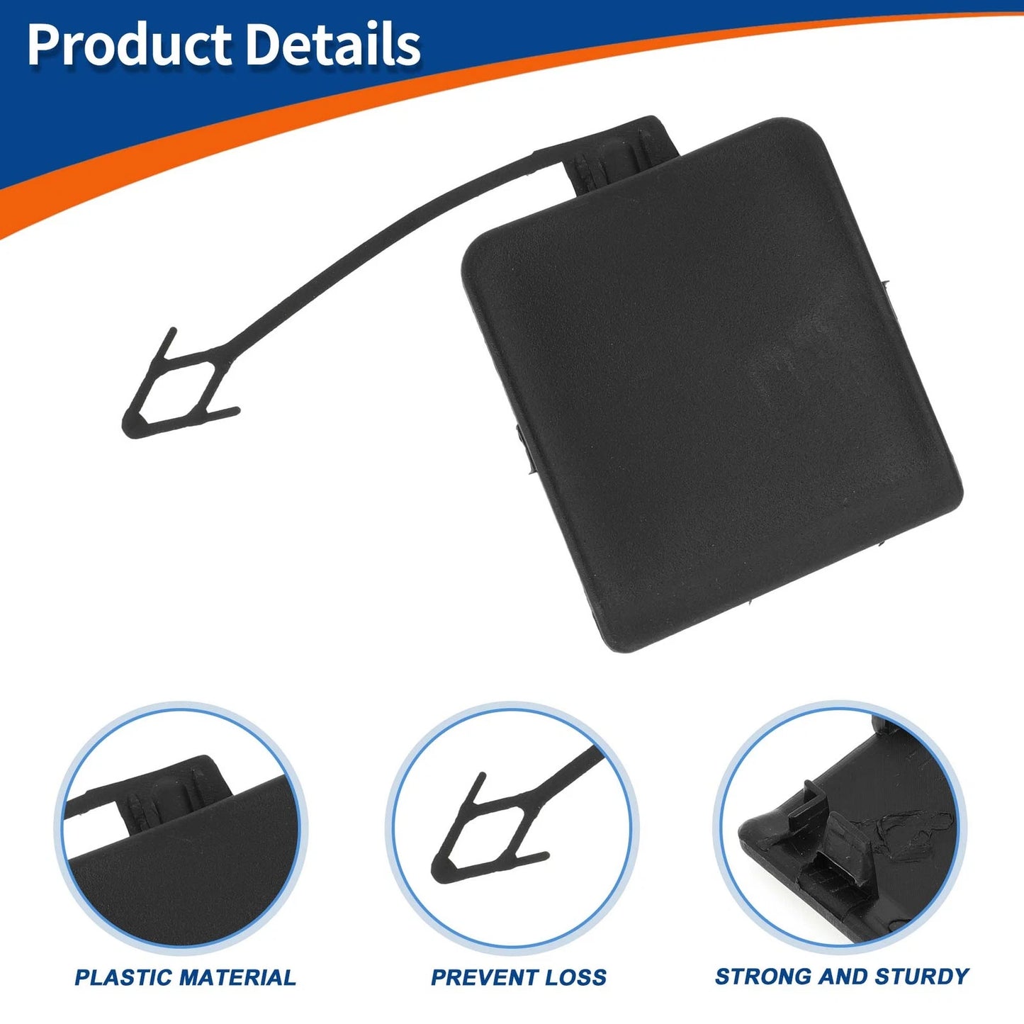 Bumper Tow Hook Cap for BMW X1 E84 2009-2012 (2 x Unpainted Covers)