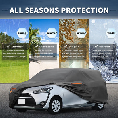 Car Cover Waterproof Aluminum Film Cotton for Toyota Sienta