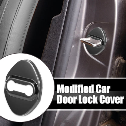 4pcs Car Door Lock Latches Striker Cover Protector for Toyota Black Adhesive