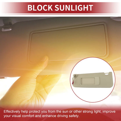 Left Car Sun Visor w/ Mirror for BMW 3 Series E90 E91 (2005-2013) Beige