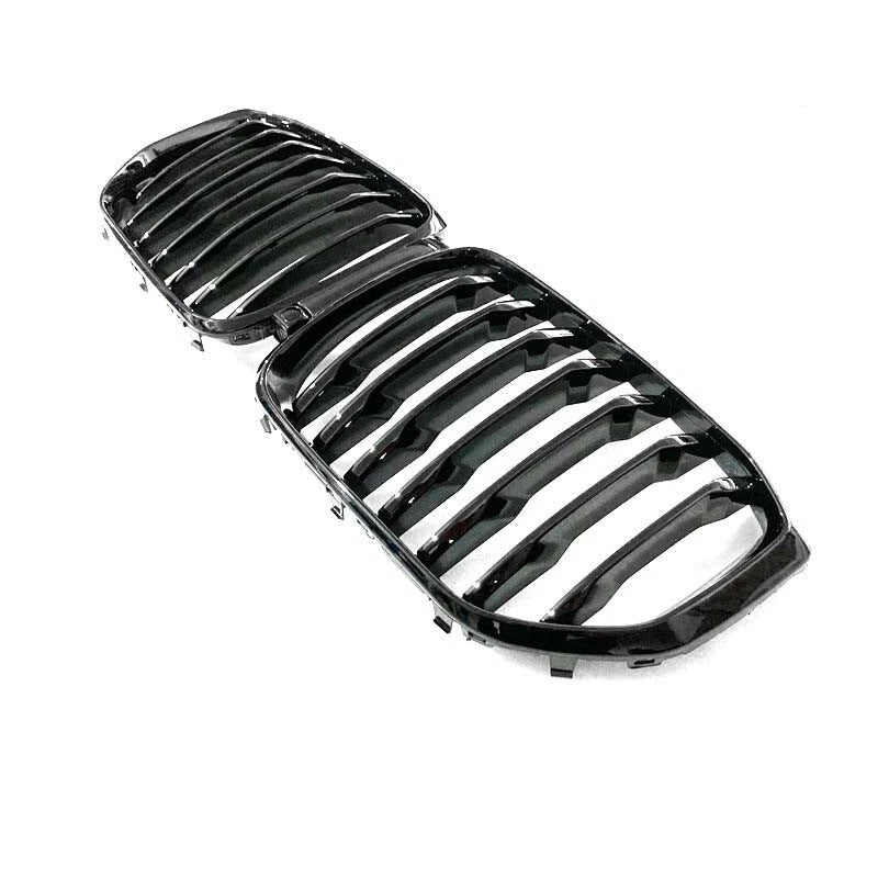 Car Front Grill Kidney Grille Gloss Black Single Slats For 2019-2023 BMW G05 X5