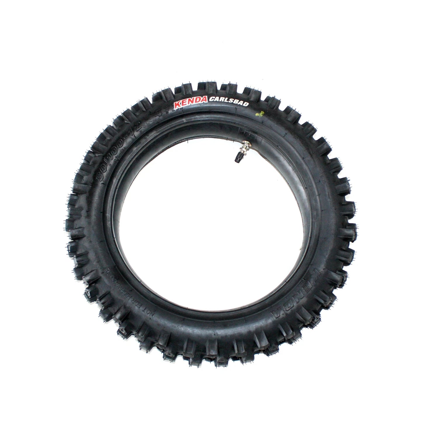 80/100-12 Rear Knobby Tire + Tube for Kenda Carsbad PIT PRO Dirt Bike