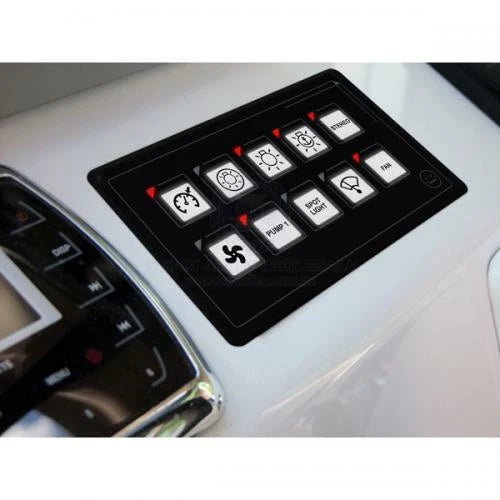 Boat 10 Digital Membrane Switch Panel Touch Control On/Off Indicator