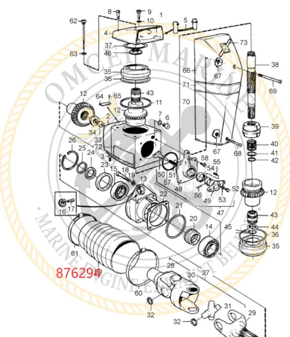 Marine Engine Transmission Bellow Exhaust Kit for Volvo Penta SP DP