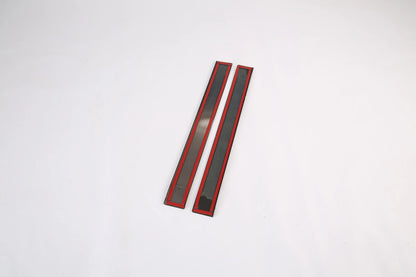 Carbon Fiber Door Sill Plate Guard Cover Trim for Tesla Model X (2017-2023)