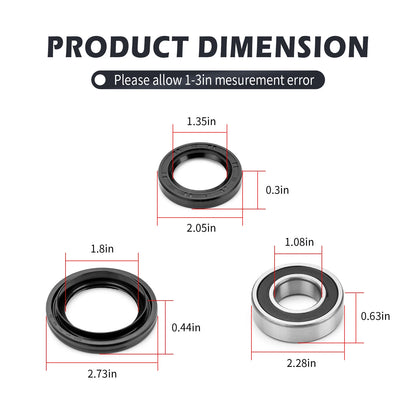 New Rear Brake Bearing & Dust Seal Kit for Yamaha Big Bear 250/400 YFM250/YFM400