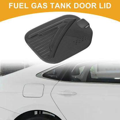 Fuel Tank Door Cap for Ford F-150 2022-2025 Gas Tank Flap Carbon Fiber Black
