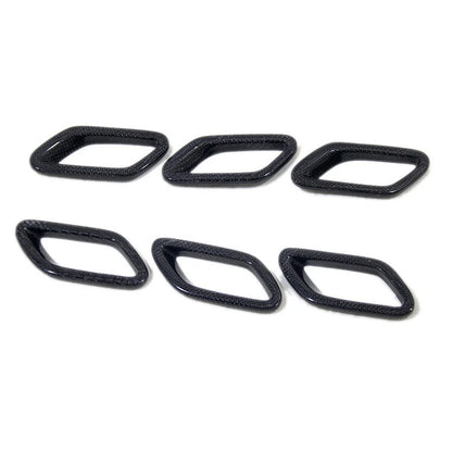 6pcs Carbon Fiber Side Fender Air Vent Cover Trim For Maserati GranTurismo GT