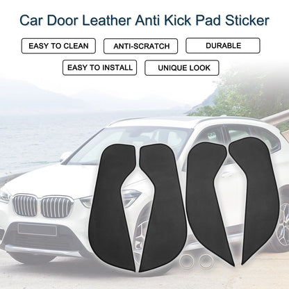 Car Door Leather Anti Kick Pad Sticker for BMW X1 (2016) - 1 Set Black
