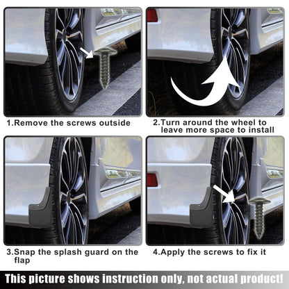 1x Wheel Fender Mudflaps Protection Set for GMC Sierra 1500