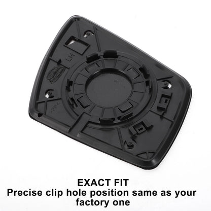 Left Side White Mirror Glass w/ Back for KIA Soul (2009-2013)