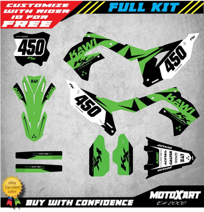 Kawasaki KXF 450 Custom Decal Kit KING STYLE (2016-2020)