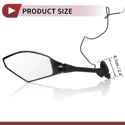 Set of 2 Motorcycle Rear View Mirrors for Honda CBR600RR (2003-2014)