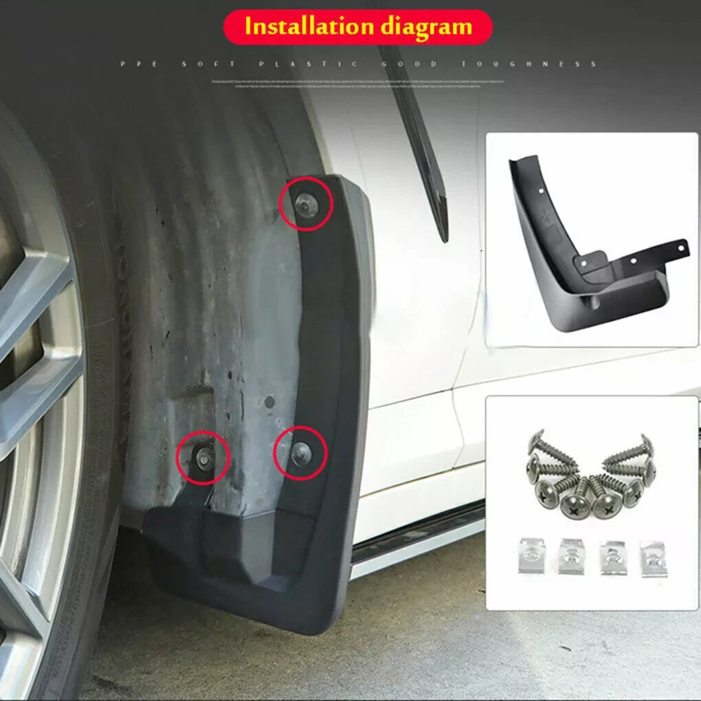 2 x Front & Rear Molded Splash Guards Mud Flaps for BMW X3 (2011–2017)