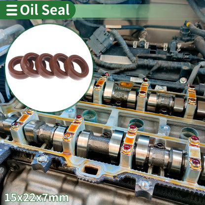Oil Seal / 15x22x7mm / Rotary Shaft Seal FKM Rubber 5 Pcs