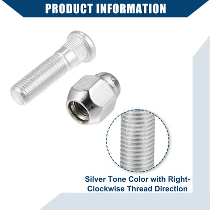 M12-1.50 Wheel Stud Bolts 2 x for Hyundai Sonata, Kia Rio (2006-2023)