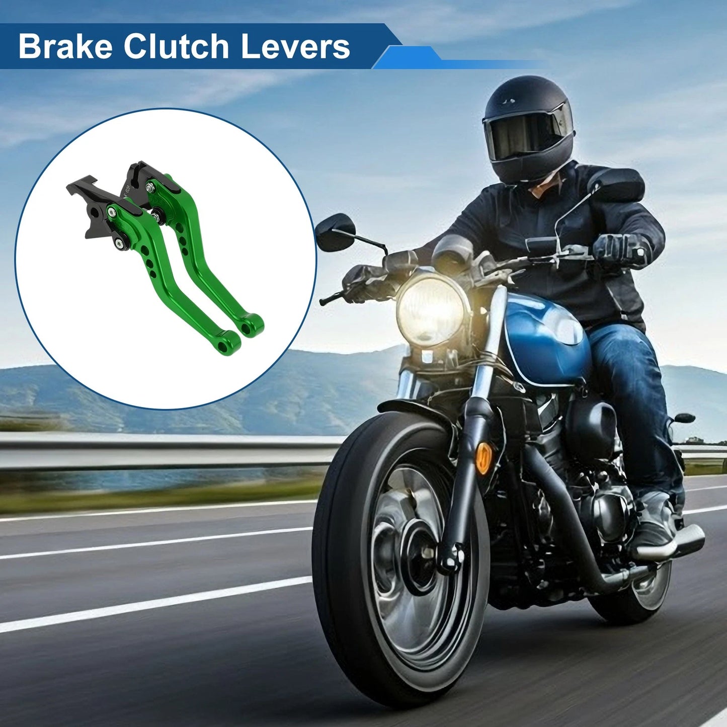 Adjustable Short Brake Clutch Levers for Kawasaki ZX6R/ZX636R/ZX6RR (2000–2004)