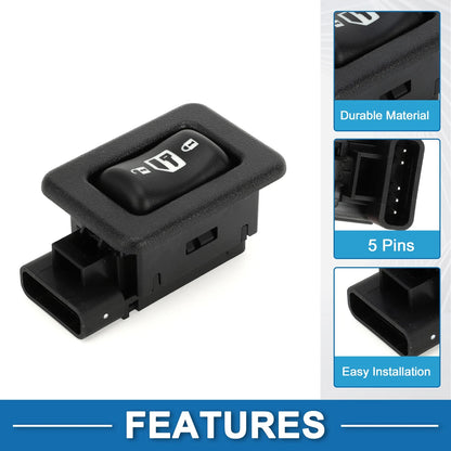 Door Lock Switch for Chevrolet Silverado 1500 2500 3500 Plastic Metal Black