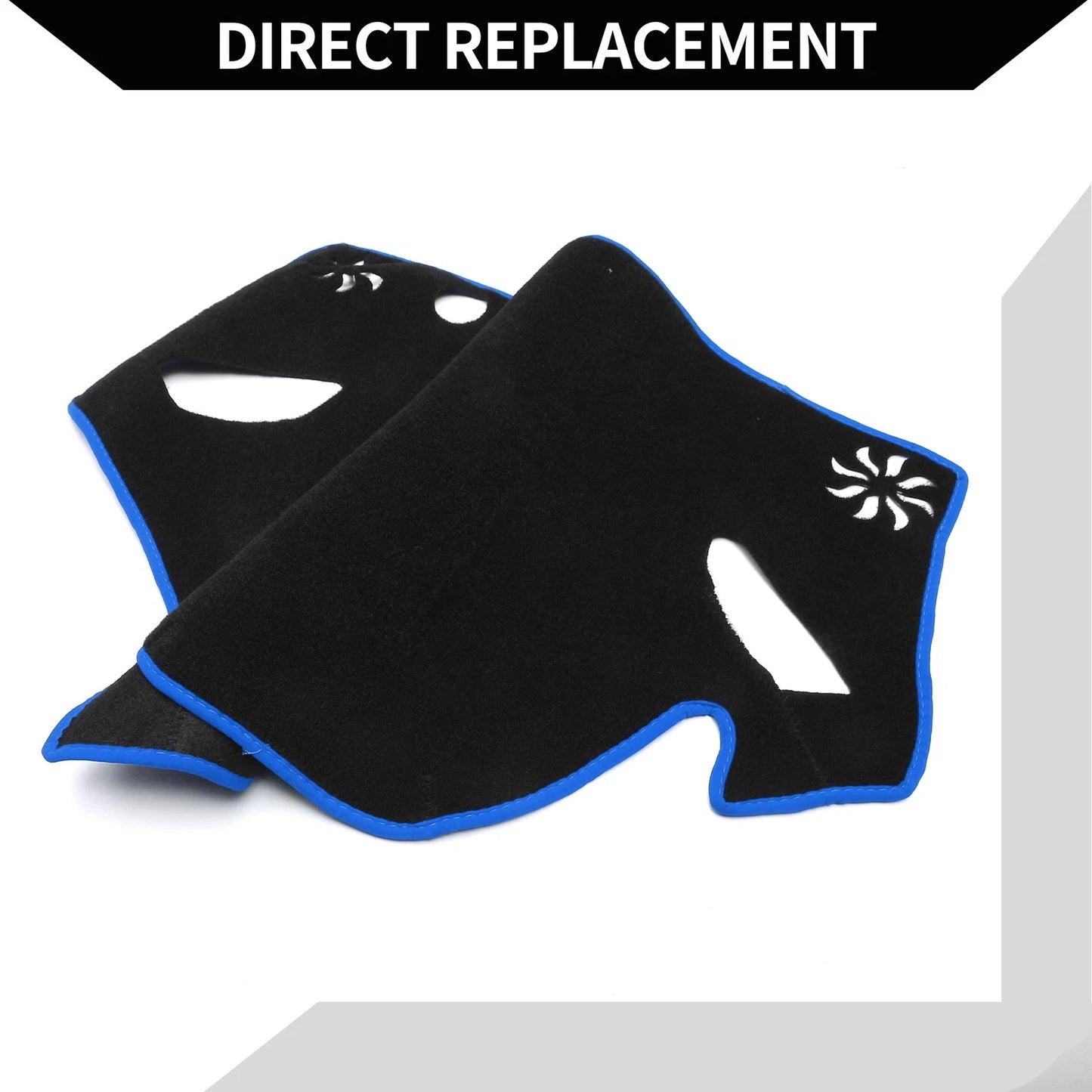 Dashboard Cover Mat for Subaru Forester 2018-2024 Black Blue 1 Set