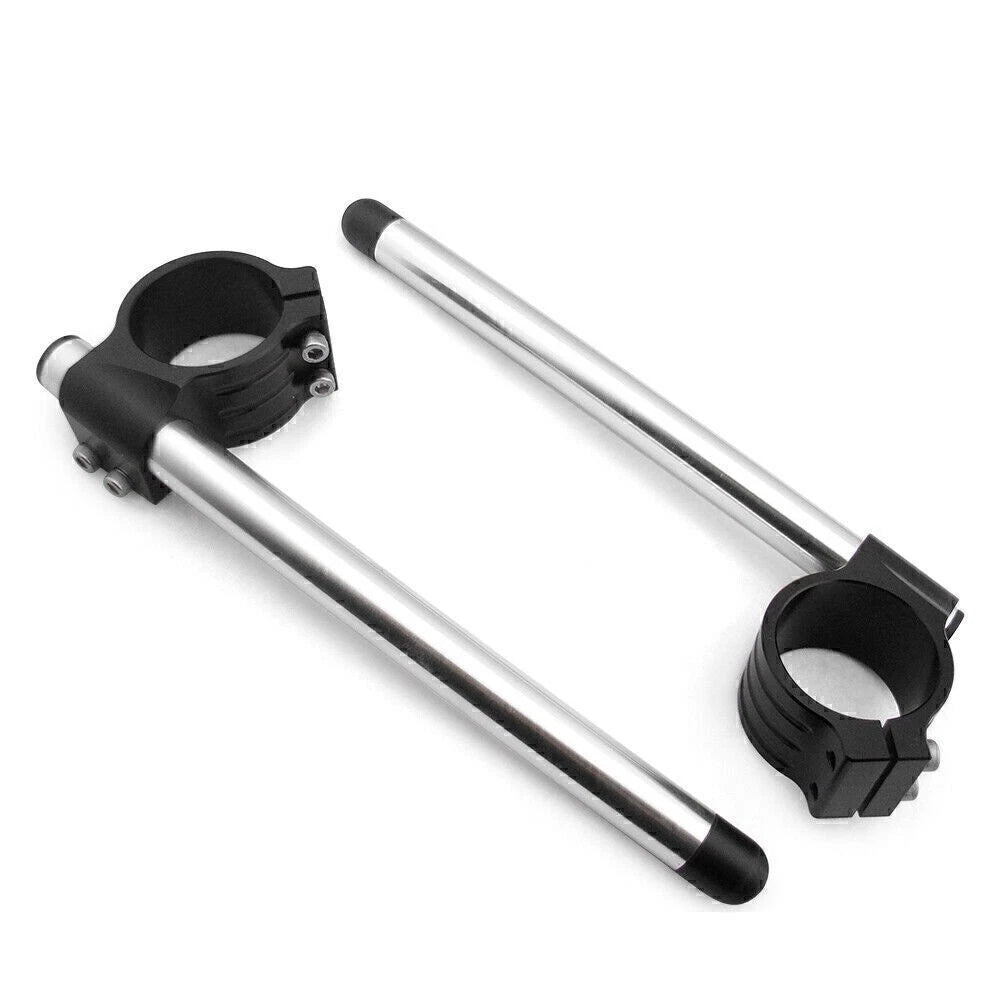 2 x CNC 53mm Clip-On Handlebars for Ducati 848 1098 1198 (2008-2015) Black