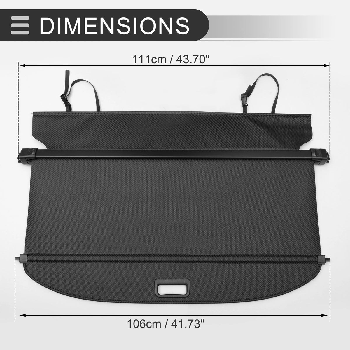 Retractable Cargo Cover for Honda HR-V Black Carbon Fiber (2016-2023)