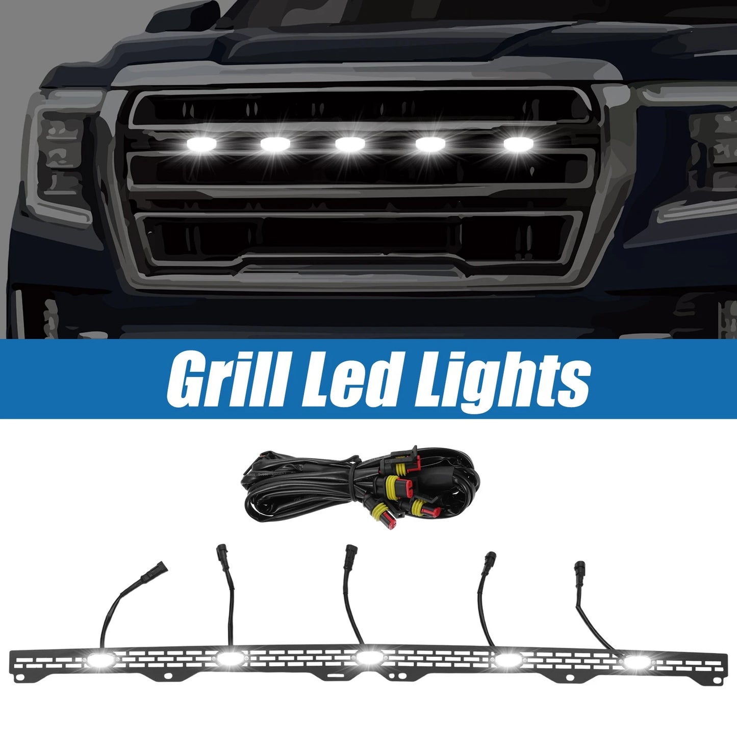 Front LED Grille Light with Bracket for Toyota Tundra (14–20)