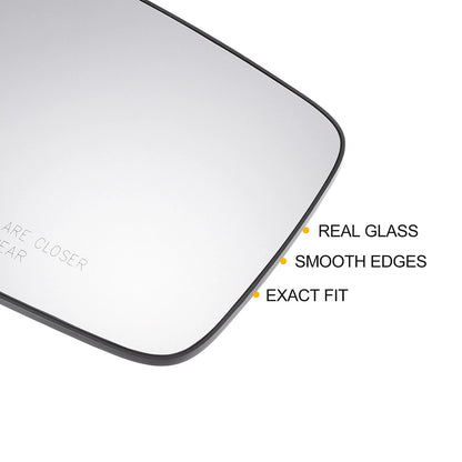 Pair Left Right White Mirror Glass Back Heated for Dodge Ram 1500