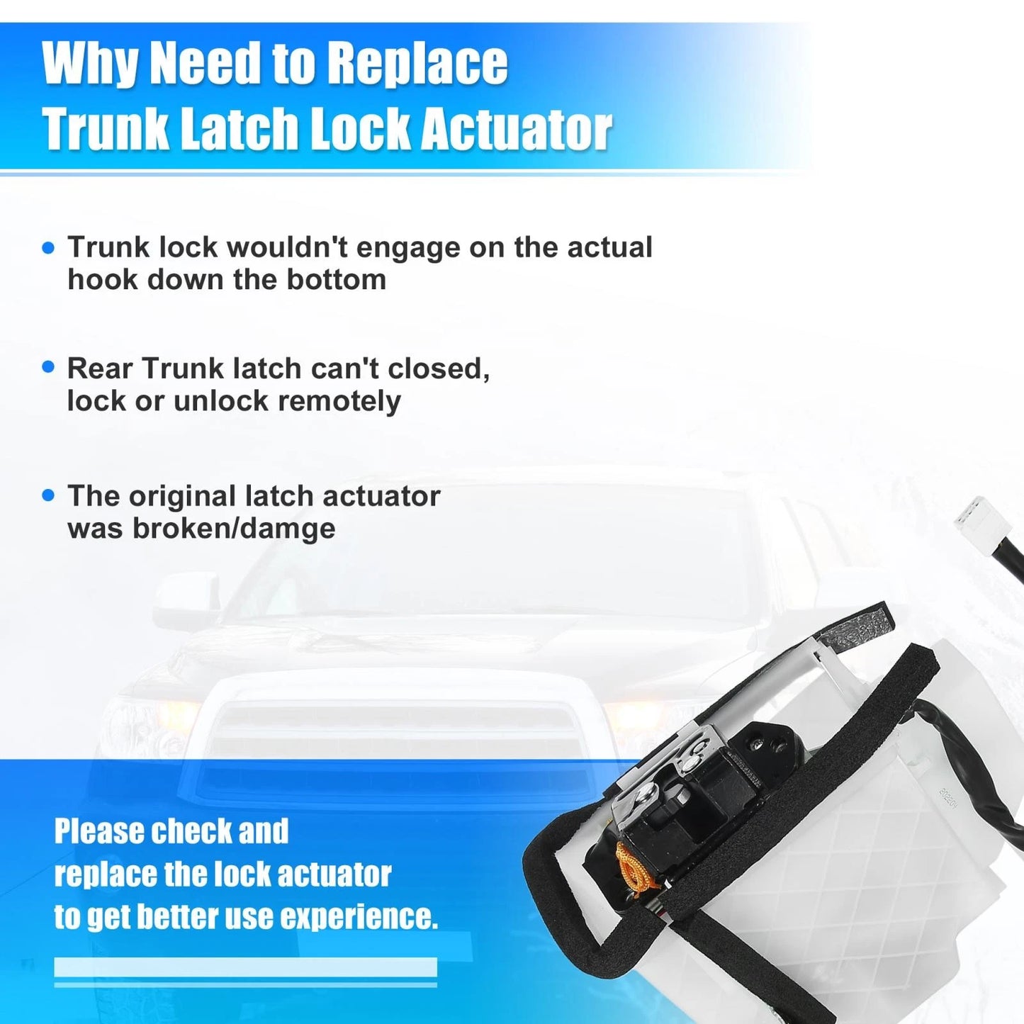 Rear Tailgate Latch Actuator for Toyota (2005-2015)